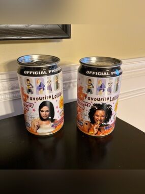 vtg 97 EMPTY spice girls rare chupa chups lollipop tins-scary & posh-see desc